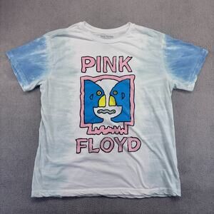 Pink Floyd Shirt Men XL White Tie Dye "Division Bell Heads" Graphic Classic Rock